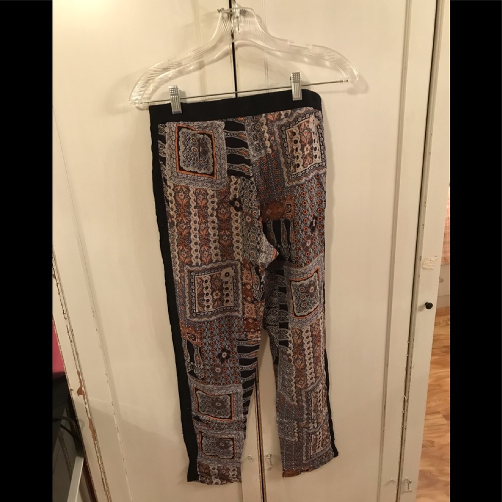Bohemian Pant 90’s Style Hippie Chic Dark Print - Picture 12 of 12